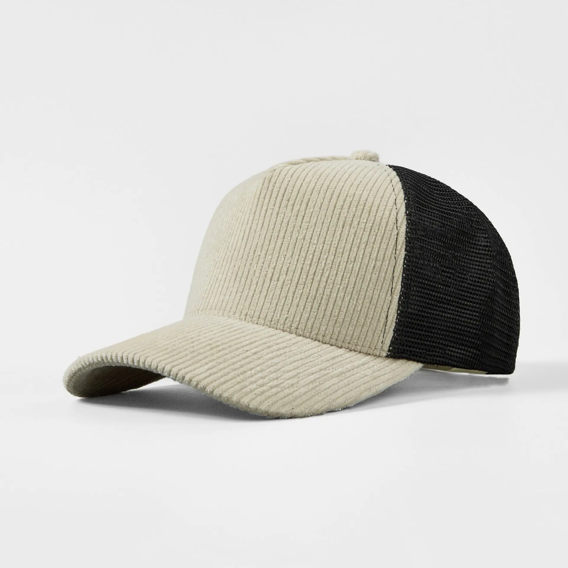 Suede Trucker Hat Corduroy + Nylon Mesh 58CM Or Custom Size Supplier 2