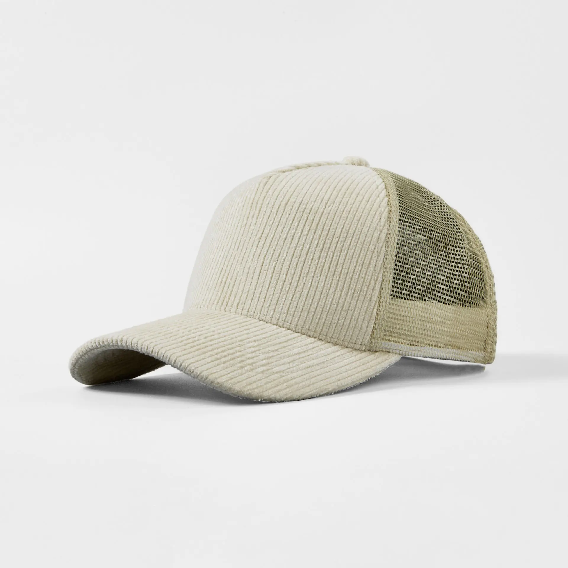 Suede Trucker Hat Corduroy + Nylon Mesh 58CM Or Custom Size Supplier 5