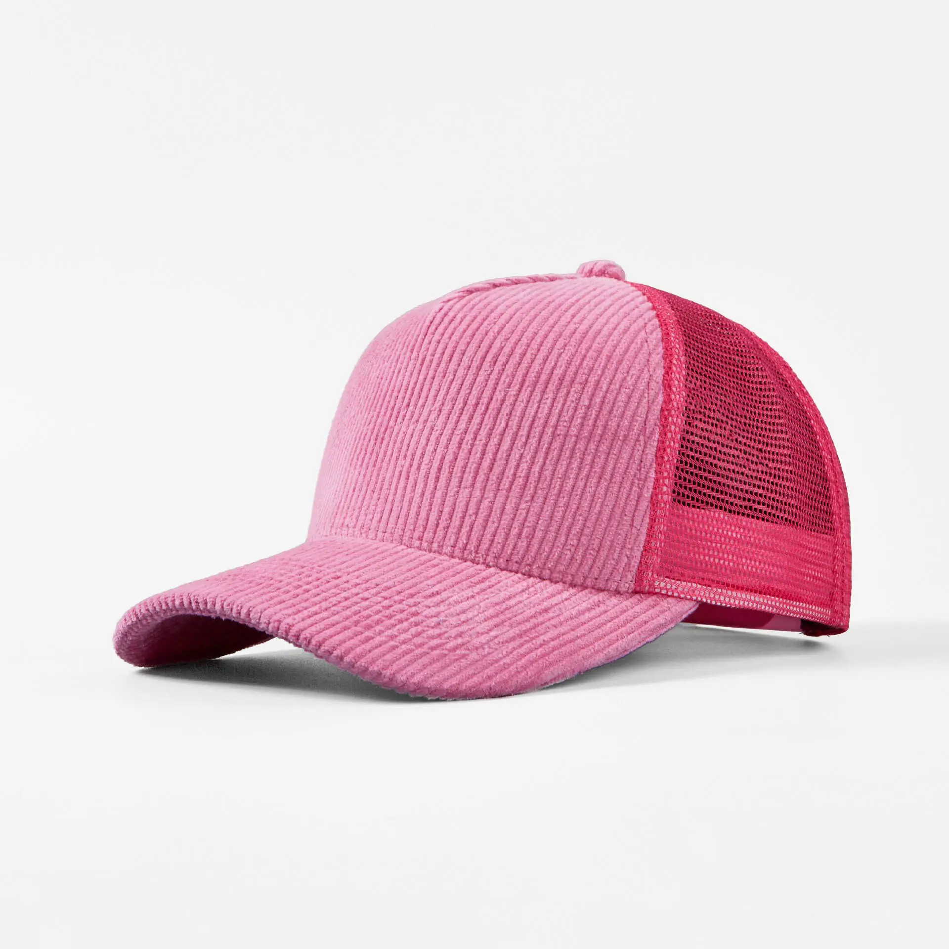 Suede Trucker Hat Corduroy + Nylon Mesh 58CM Or Custom Size Supplier 7