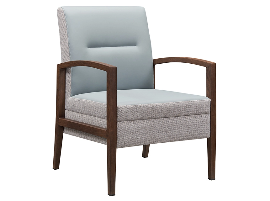 Comfortable Metal Wood Grain Arm Sofa Chair for Senior Living & Healthcare YSF1124 Yumeya 1