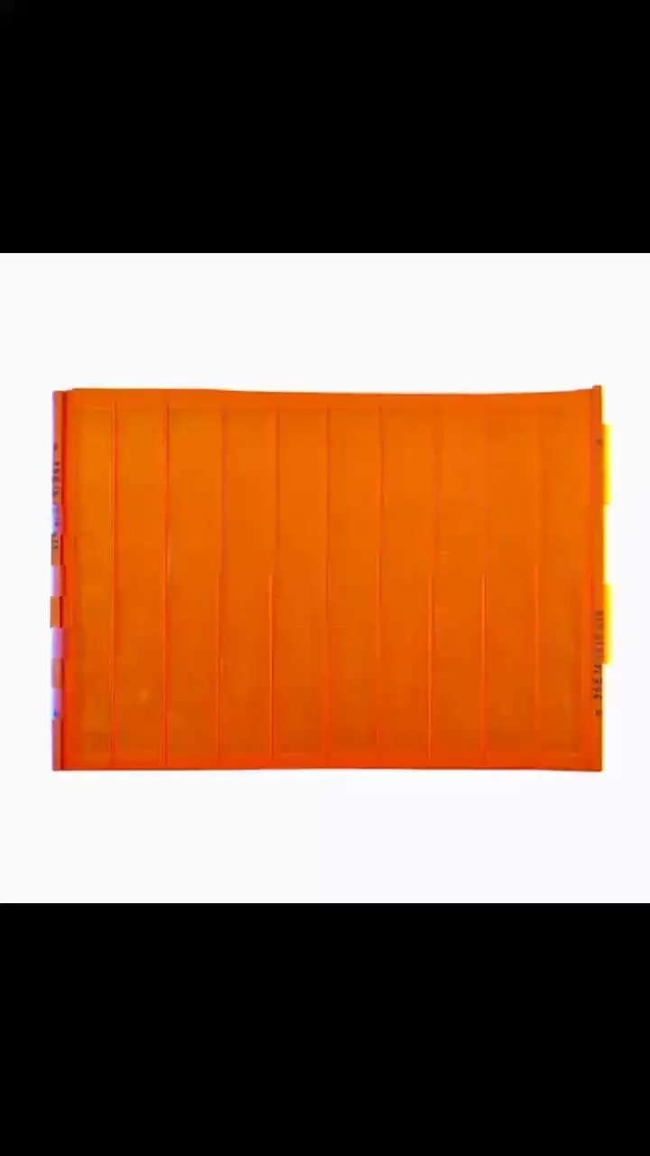 Orange PU Screen Panel 0.1mm with High Precision for Quartz Sand and Lightweight (2.5kgs) 1