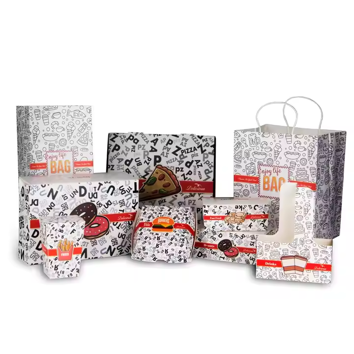 Custom Recyclable Burger Boxes - Eco-Friendly Fast Food Packaging for Fried Chicken  Takeaway 2
