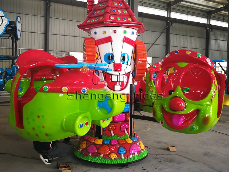 China Factory Funfair Attractions Mechanical Scarecrow Rides Rotating Plane for Theme Park Equipment 1