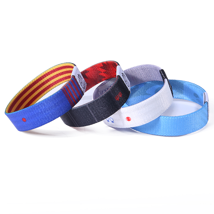 Elastic Wristband Factory Custom Reusable Elastic Fabric Wristband 4