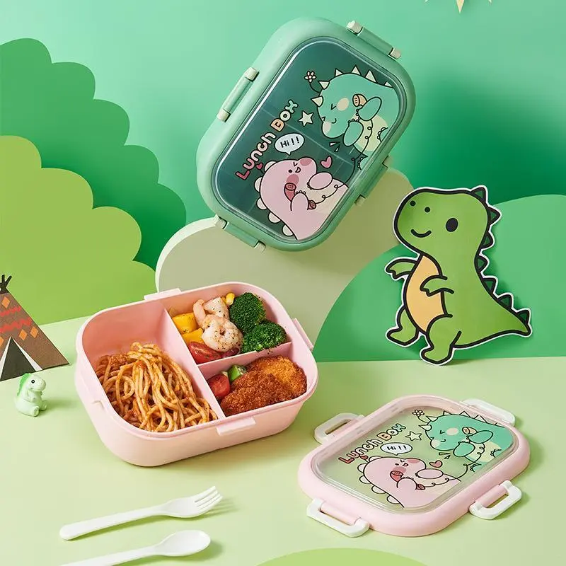 New Cute Cartoon Children's Lunch Box, Creative Dinosaur Printed Lunch Box 1