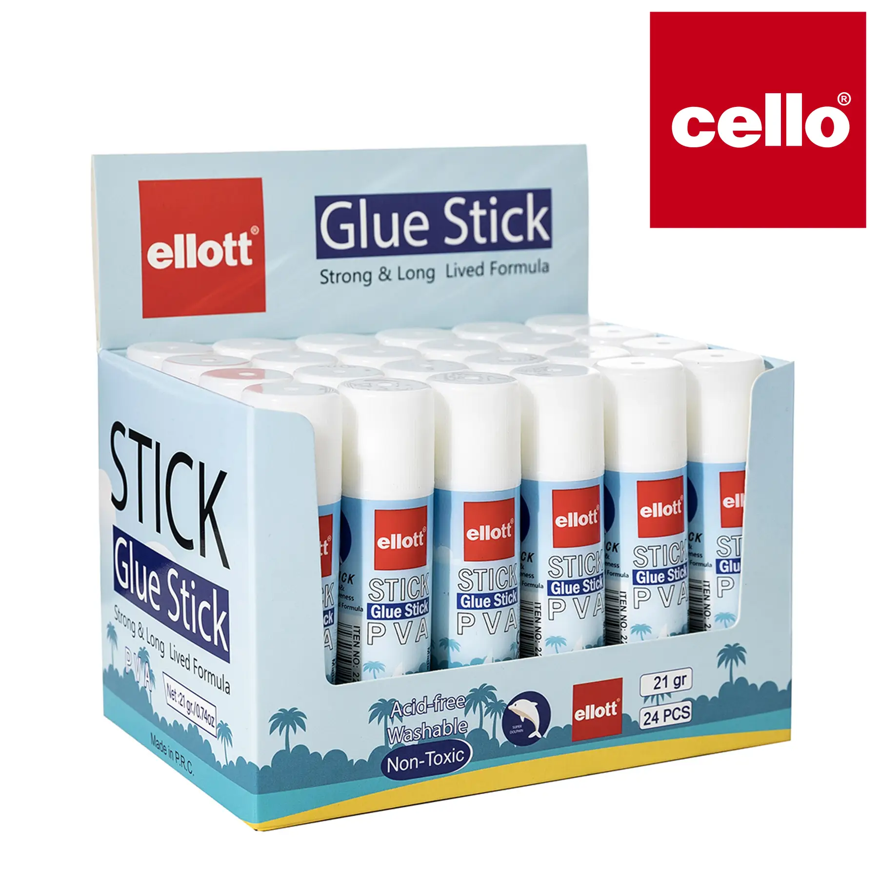 LUVA ELLOTT 220-503 PVA Glue Stick 24pcs(21g/1pc) 1