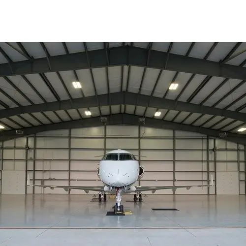 Modern Pre Engineering PU Sandwich Panel Cladding Steel Structure Aircraft Hangar 1