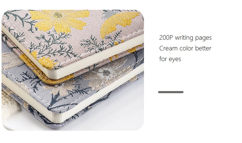 Cloth-Bound Notebook for Creative Souls <000000> Dreamy Thoughts 13