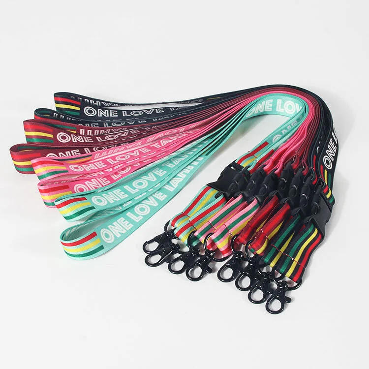 Custom Thermal Transfer Printing Lanyard Polyester Neck Strap Factory 1