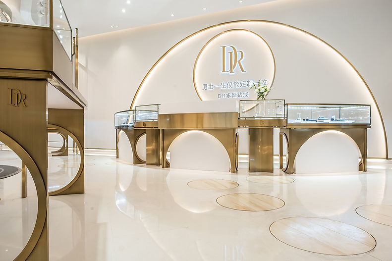 Exhibidores de joyería de titanio, diseño personalizado, muebles para joyería, exhibición comercial 5