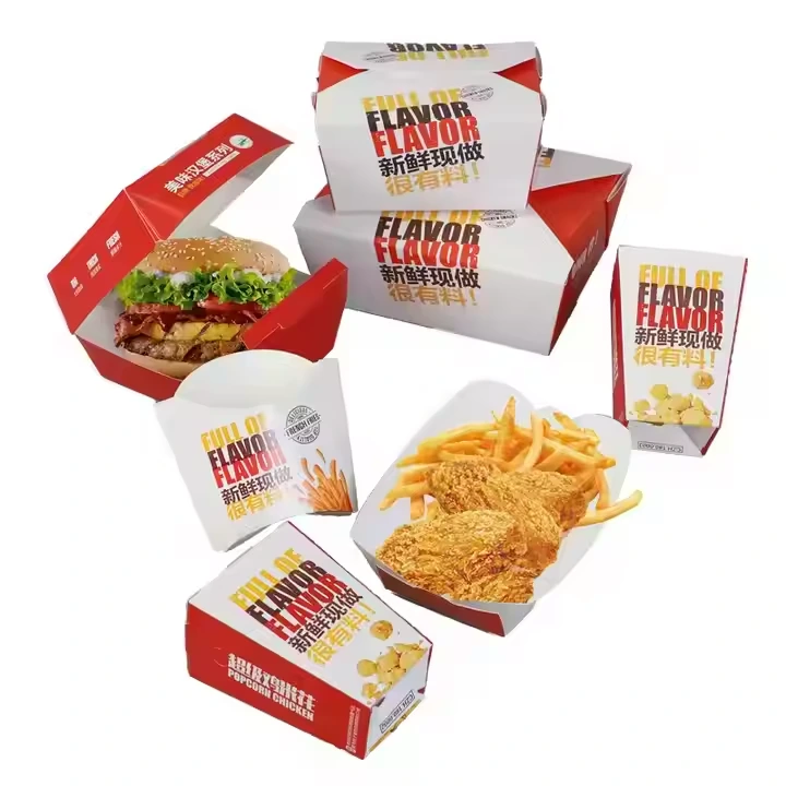 Wholesale Customized Fast Food Packaging: Hamburger, French Fries & Roasted Chicken Boxes 1
