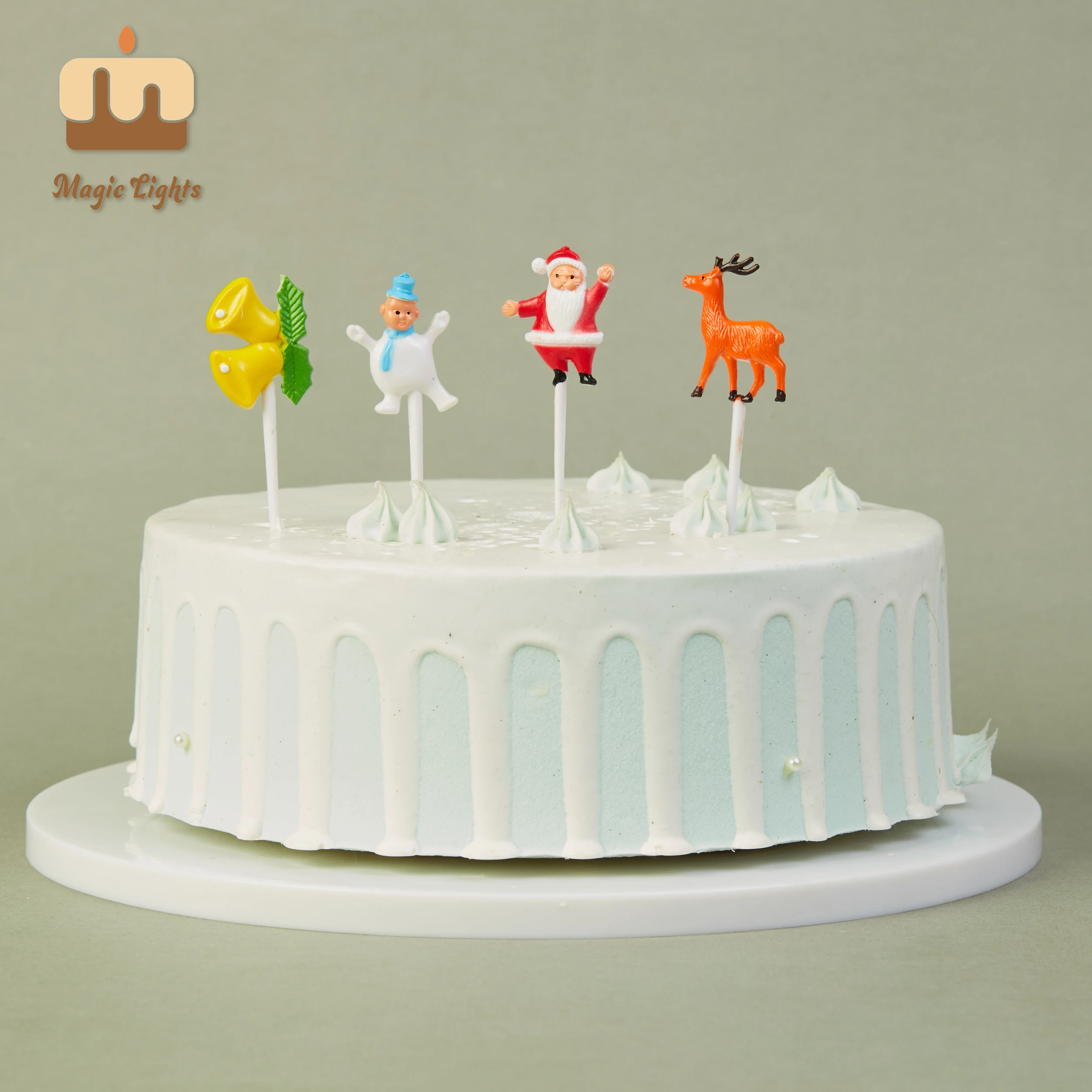 Christmas Cake Toppers Santa Claus Set Cupcake Picks 1