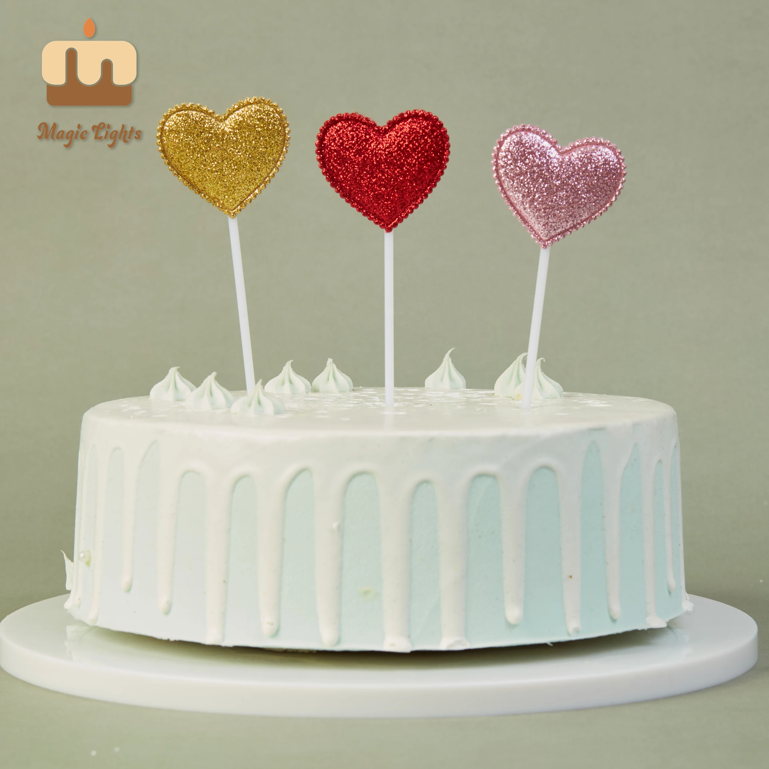 Plastik Herzkuchen Toper Dekorative Picks für Party Weihnachten 1