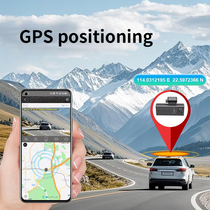 HD 4MP 4G GPS Dual Lens Dash Cam Black Car DVR Microwave radar Parking Monitoring Camera Dashcam 7