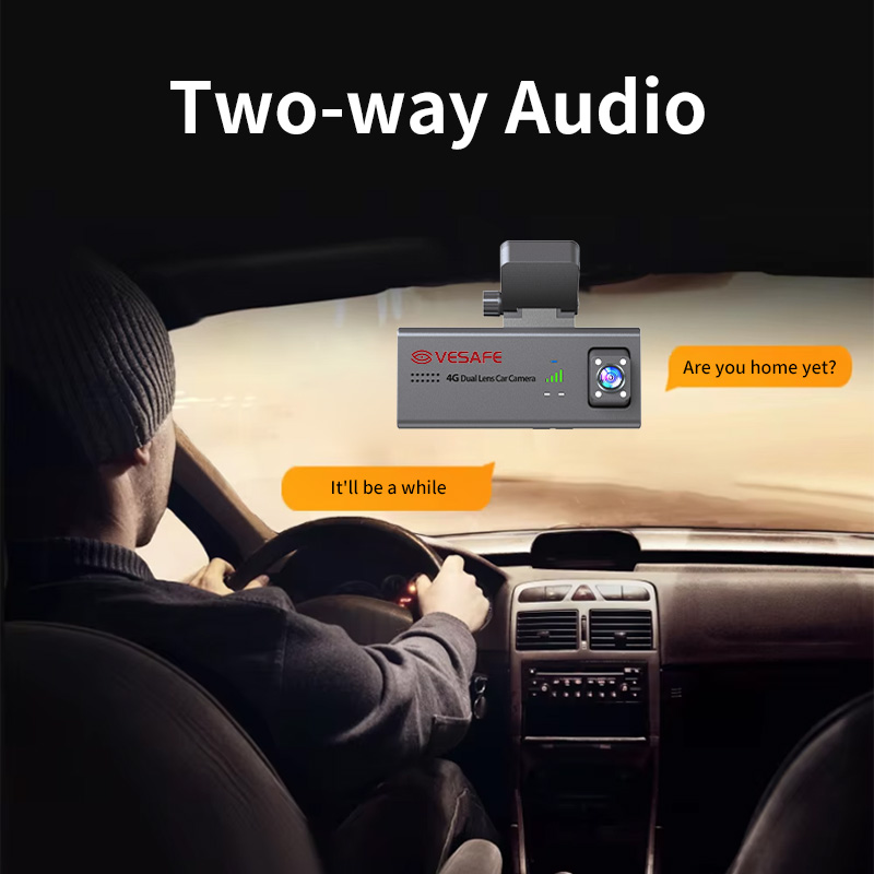 HD 4MP 4G GPS Dual Lens Dash Cam Black Car DVR Microwave radar Parking Monitoring Camera Dashcam 4