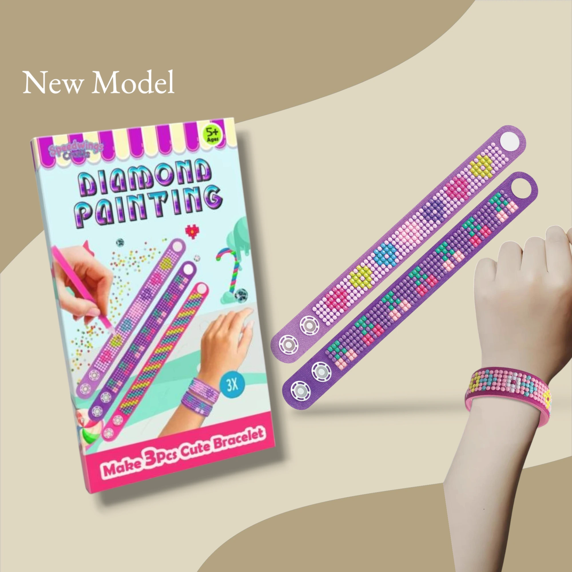 Kids Diy Gem Painting Bracelet for birthdays 1