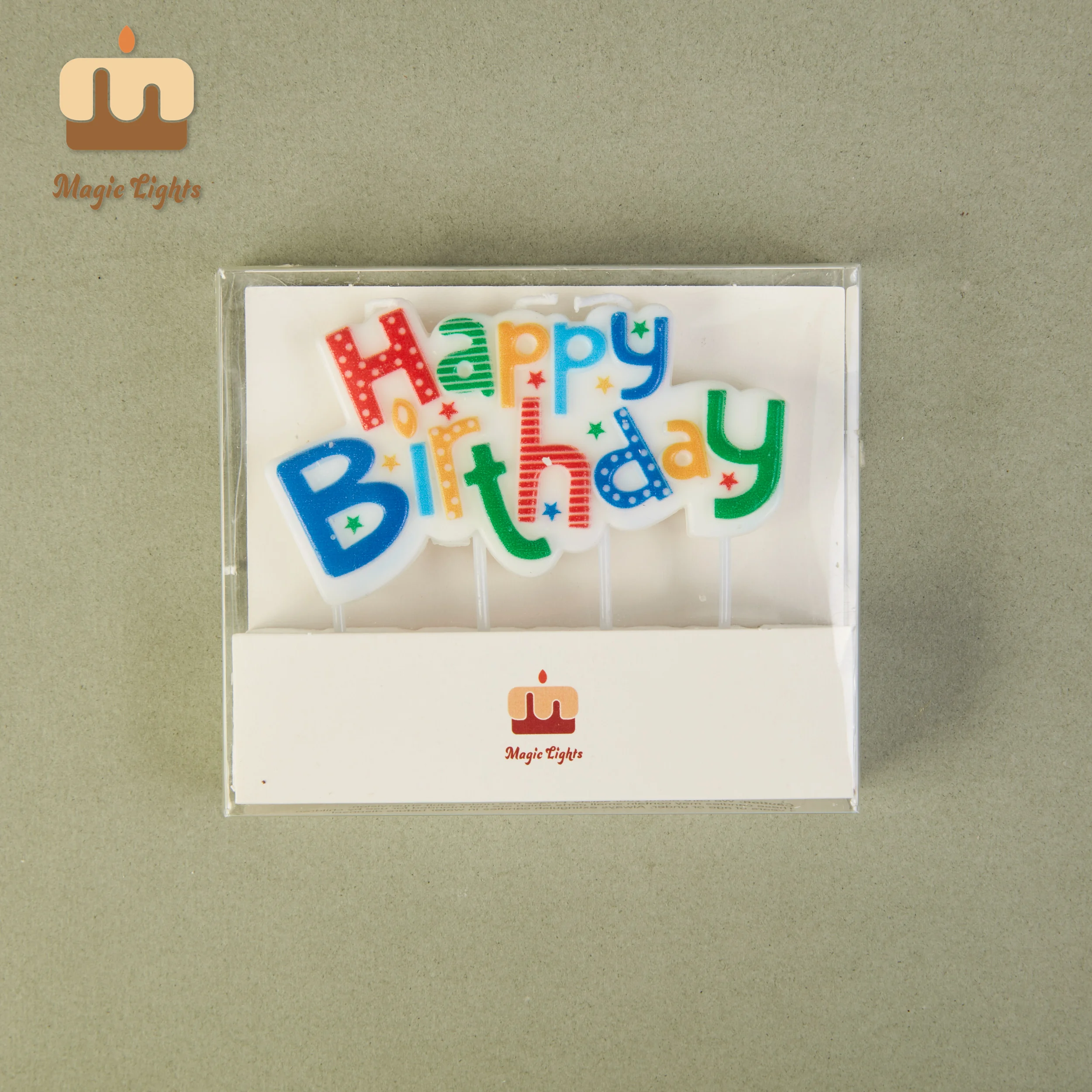 Luci magiche Rainbow Plaque Letter Candele per decorazioni per torte 1