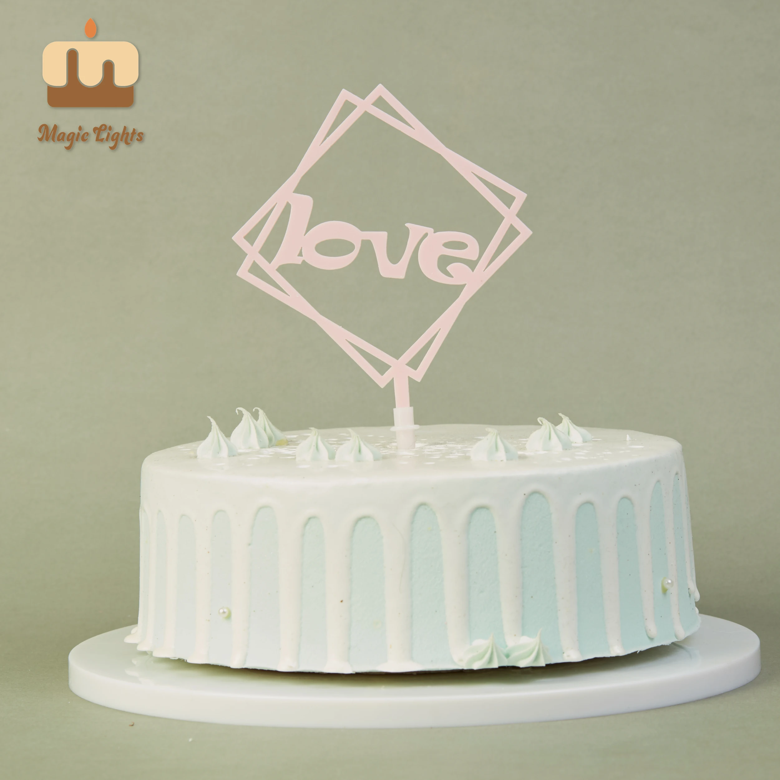 Magic Lights Mirror Pink Mirror Acrílico Topper 1