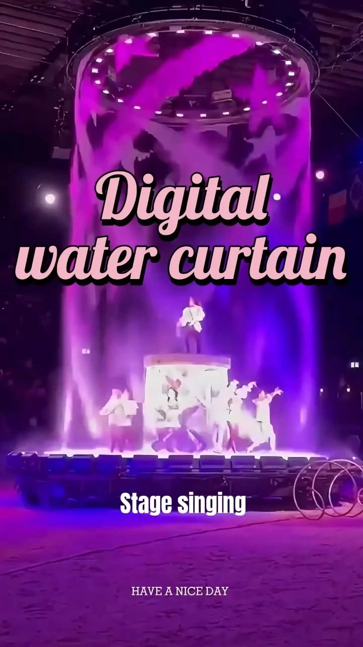 Digital na kurtina ng tubig DMX makulay na kurtina ng ulan sa labas ng panloob para sa palabas ng tubig 1