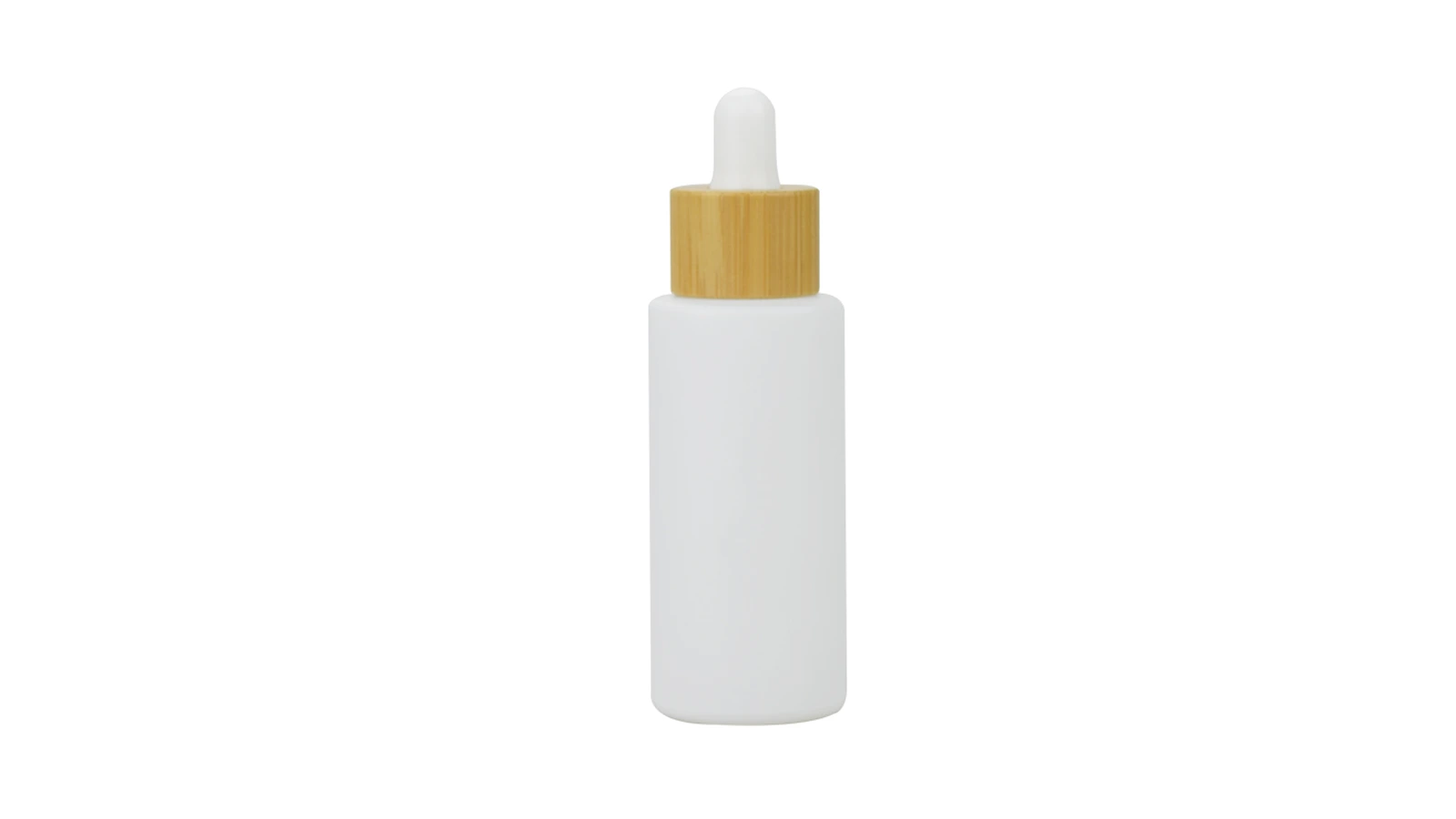 20-30ml Matte White Glass Dropper Bottle | Eco-Friendly Bamboo Collar for Serums, Essential Oils & Skincare | Refillable Cosmetic Packaging  BEST-B23085 1