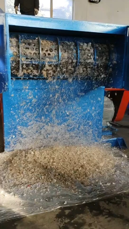 single shaft shredder for plastic films soft material 1