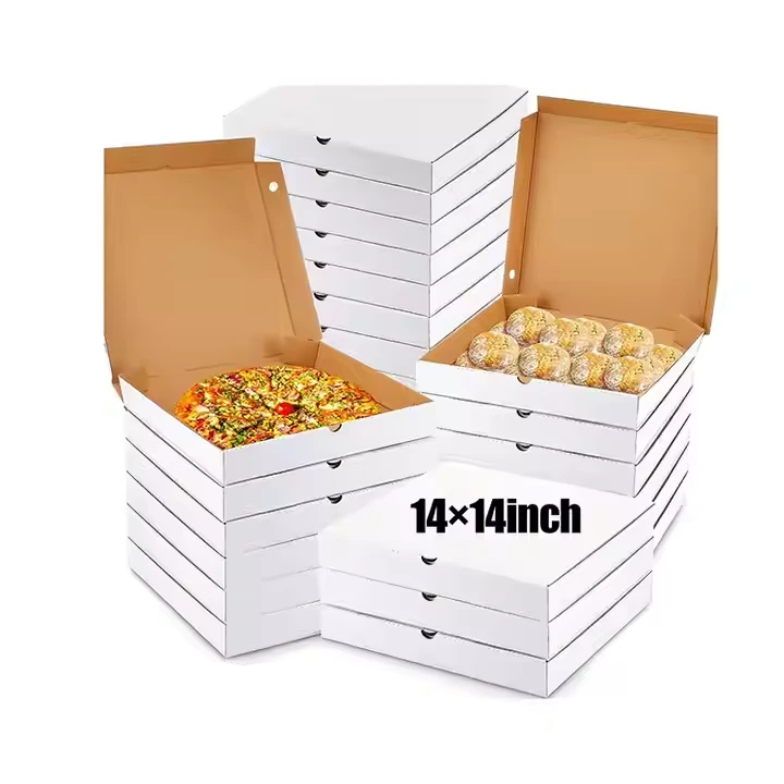 Low-Price Customized Size Corrugated Cardboard Pizza Boxes with Logo for Takeaway 1