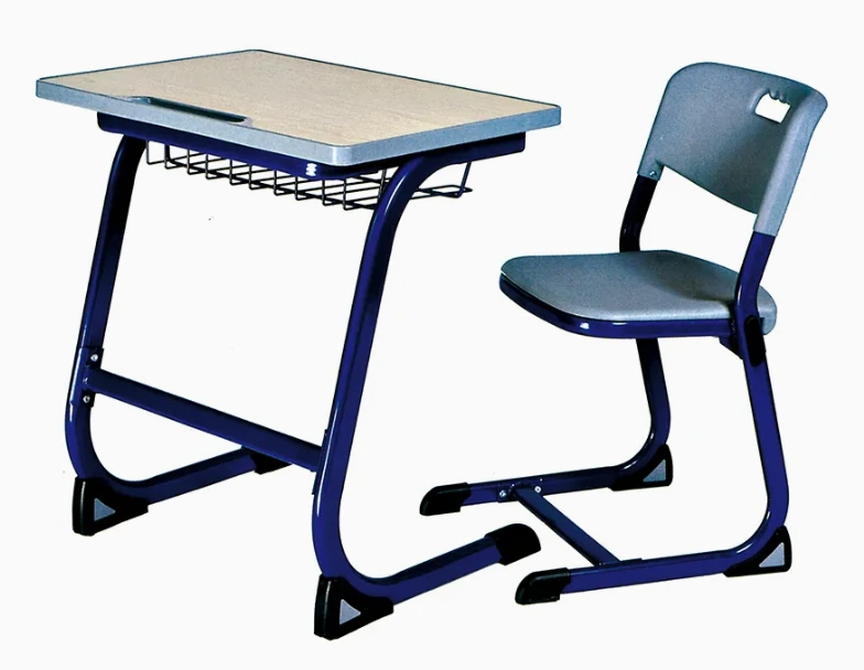 High Quality School Single Desk and Chair Sturdy Classroom Table for Student 1