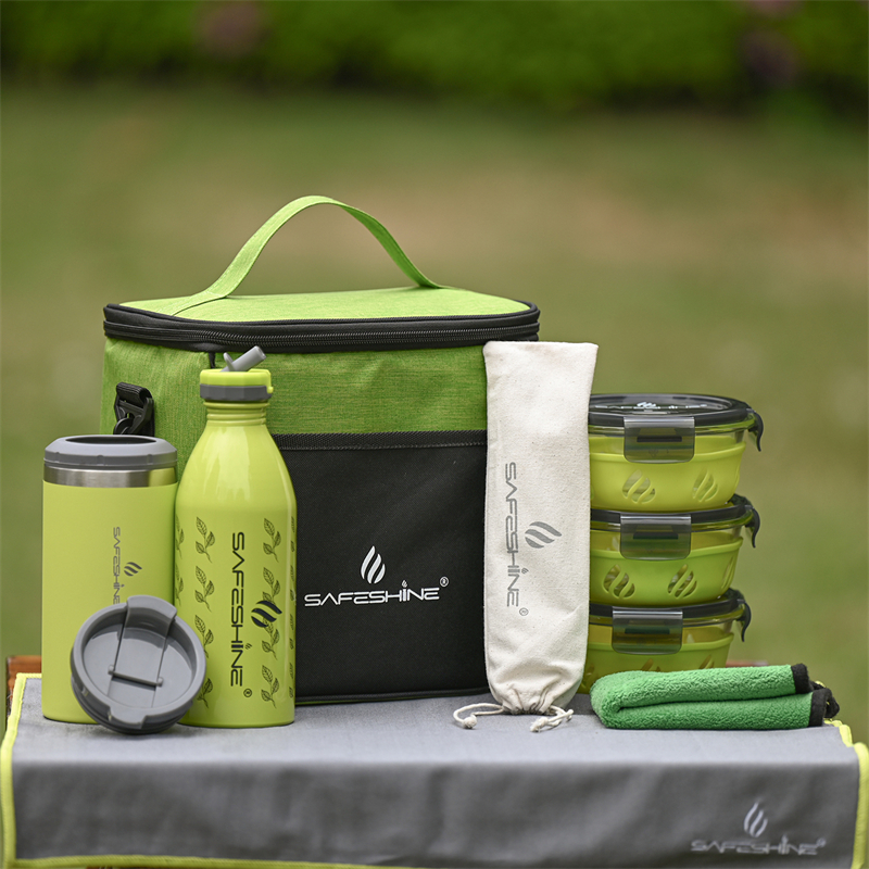 Safeshine 600ml Aluminum Sports Water Bottle Outdoor Travel Kit with Tabelwares 1
