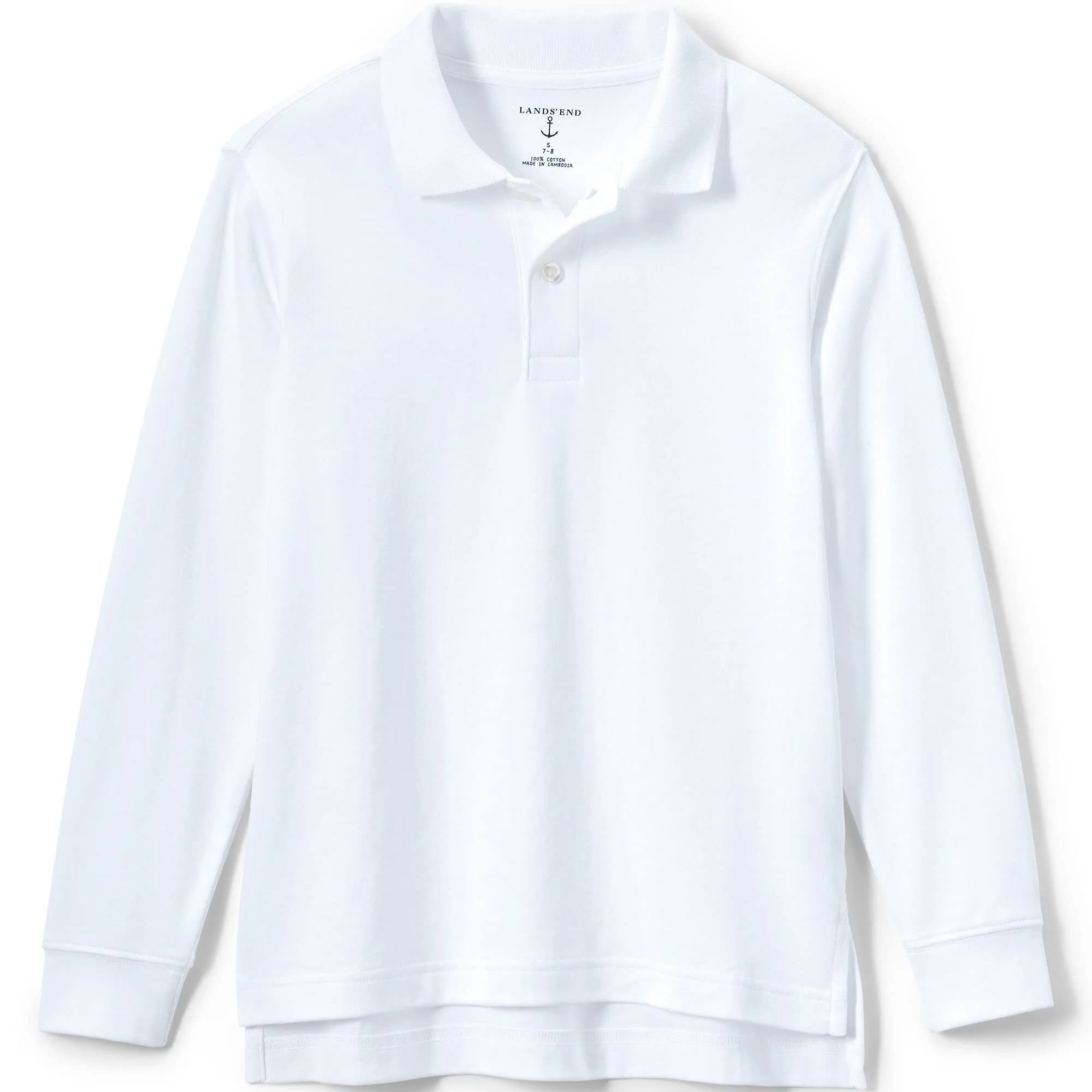 Men's Long Sleeve Classic Old School Polo Tee Shirt 1