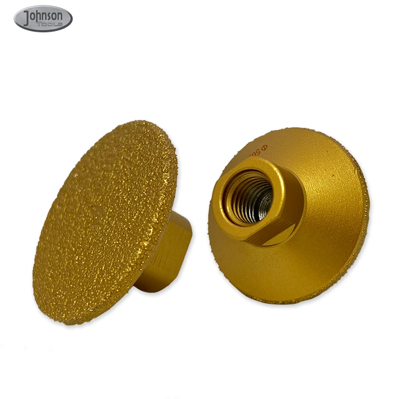 Johnson Tools 2 Inch Brazing Flat Grinding Head for Granite Marble Stone Slab Tile Polishing 1