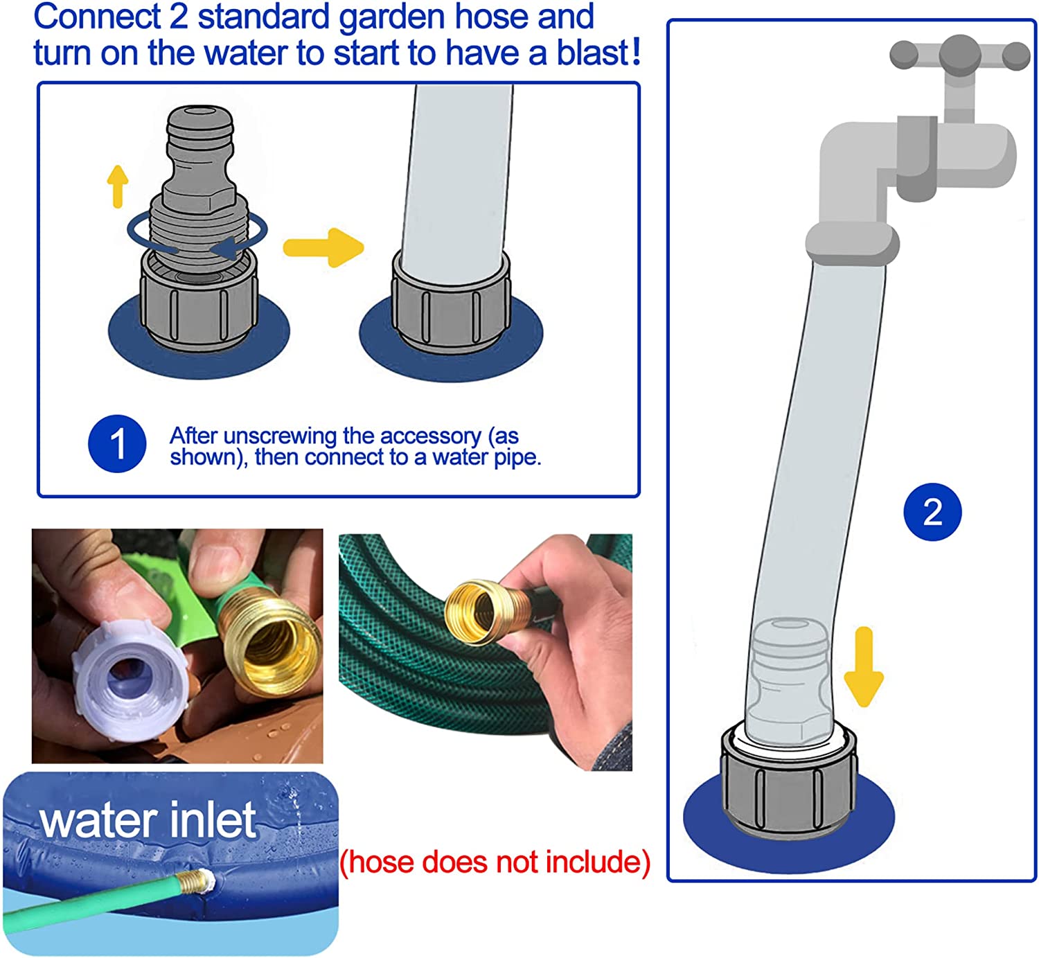 Outdoor Inflatable Water Play Sprinklers Durable Funny Summer Toy Water Mattress for Toddlers and Children 4