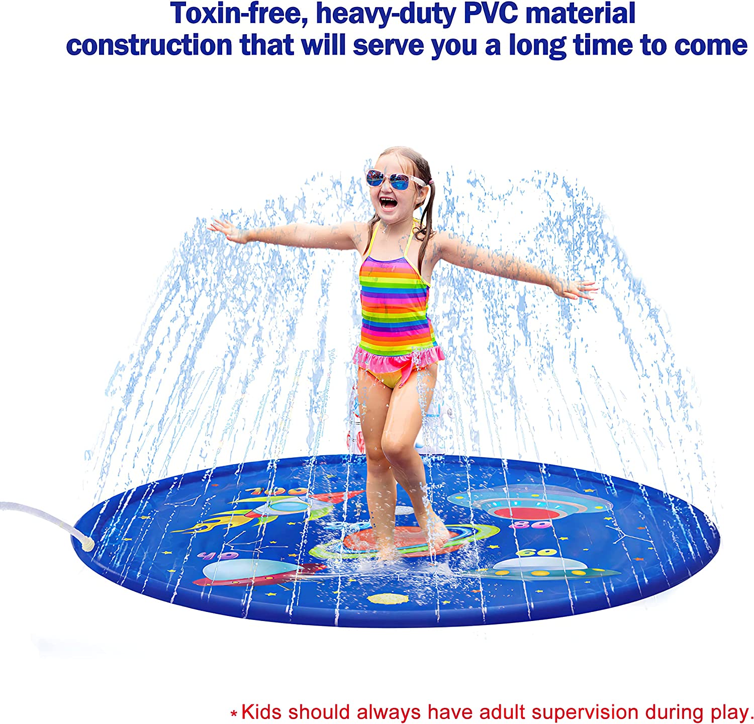 Outdoor Inflatable Water Play Sprinklers Durable Funny Summer Toy Water Mattress for Toddlers and Children 2