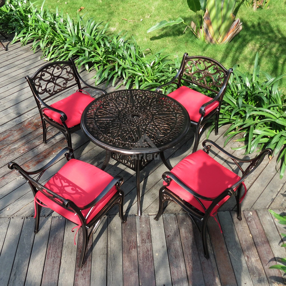 Garden Set Aluminum Outdoor Furniture Round Dining Table and Chairs 1