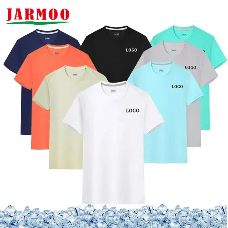 Camiseta Slim Fit personalizada com sensação de gelo para homens 1