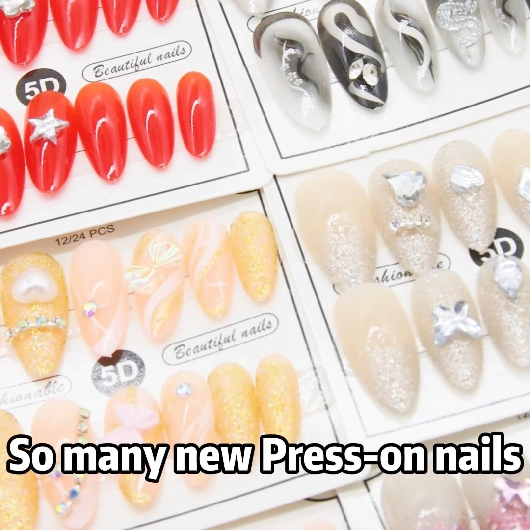 Design 12 Piece Boxed High Quality Luxury Handmade Press on Nails Wholesale 1