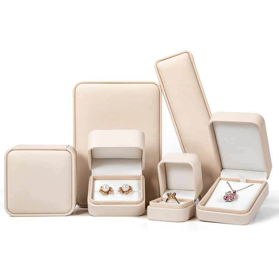 High-grade PU leather ring pendant necklace bracelet jewelry packaging box factory custom wholesale 1