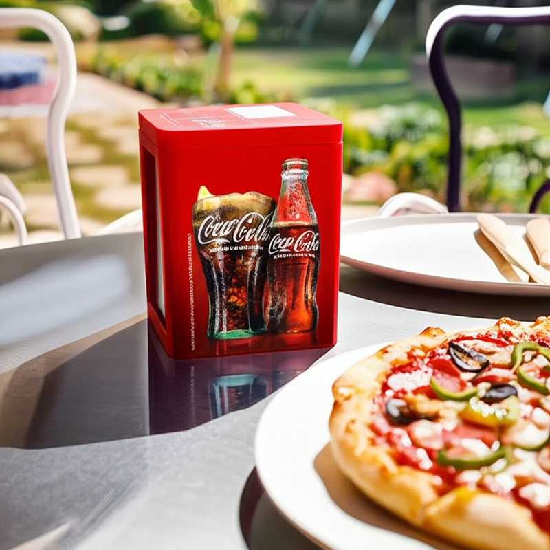 Square Coke Napkin Dispenser With Menu Stand 2