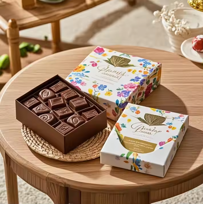 Welm Packaging Chocolate Truffle Gift Box Customized Luxury Logo Food Grade Kraft Paper 3