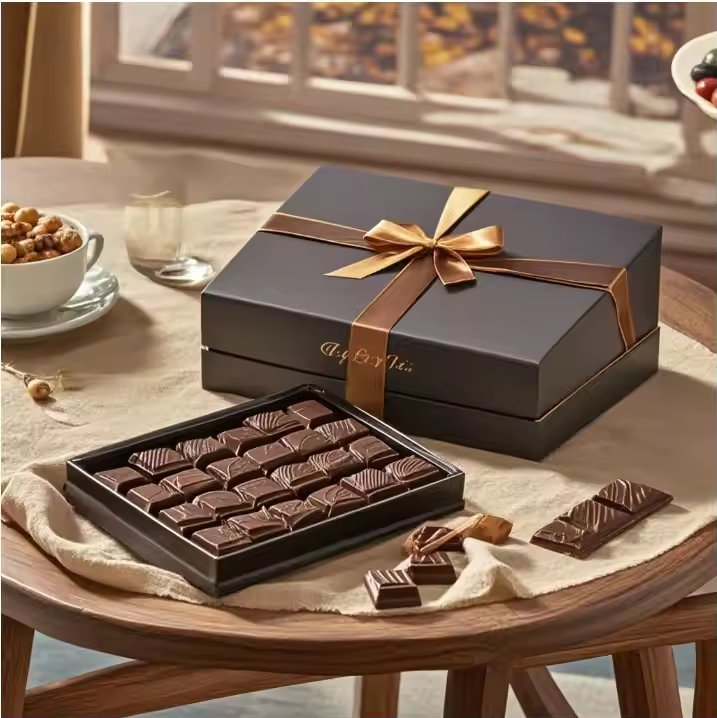 Welm Packaging Chocolate Truffle Gift Box Customized Luxury Logo Food Grade Kraft Paper 4