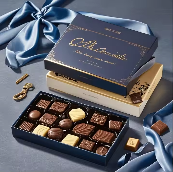 Welm Packaging Chocolate Truffle Gift Box Customized Luxury Logo Food Grade Kraft Paper 5