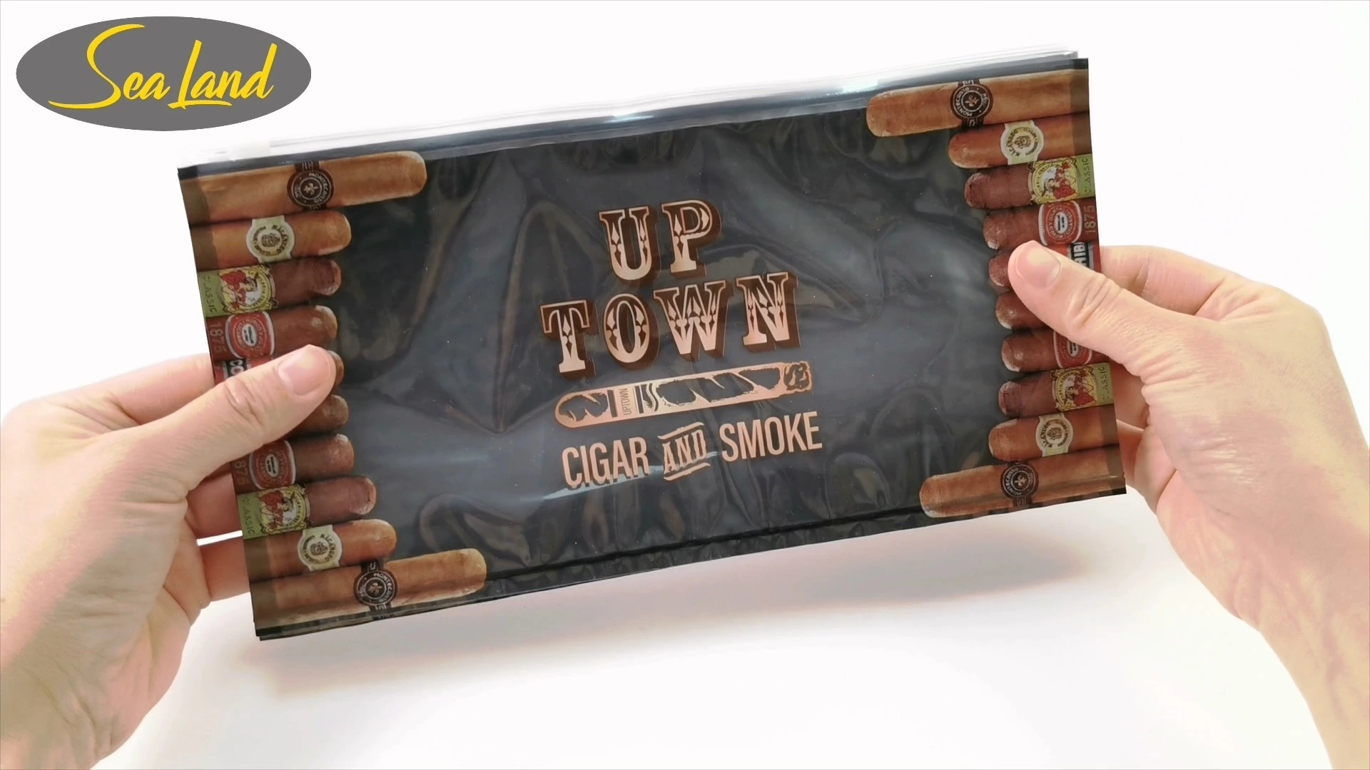 Custom Loge Cigar Moisturizing Zipper Plastic Bag Size W135 x L255mm 1