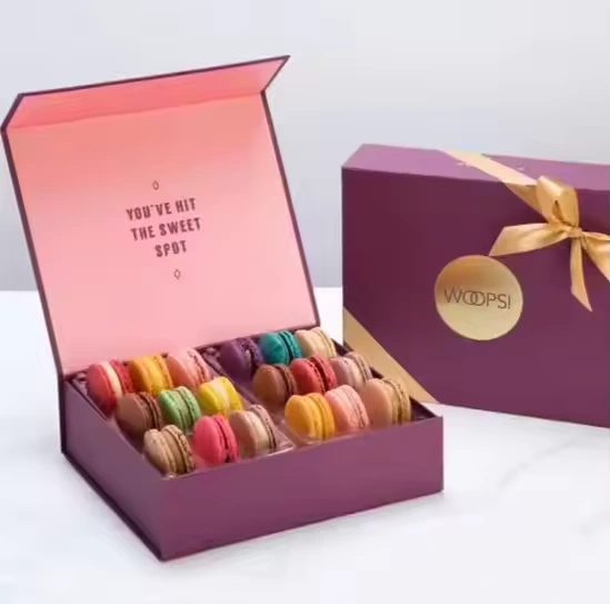 2025 popular custom luxury macaron with magnetic closure gift box/Welm packaging 1