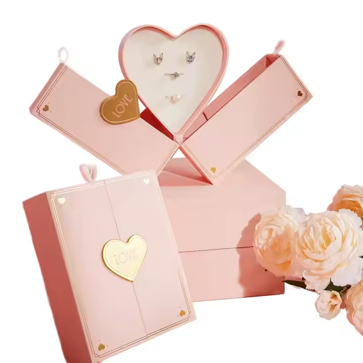 Welm Packaging Customized Valentine's Day Luxury Gift Box Double Heart Gift Box 2