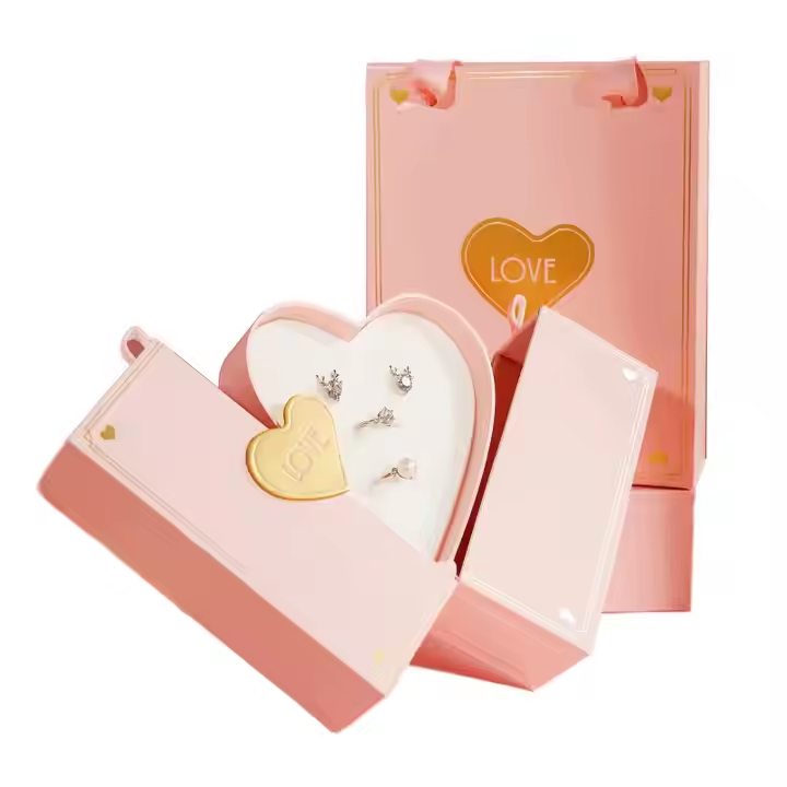 Welm Packaging Customized Valentine's Day Luxury Gift Box Double Heart Gift Box 3