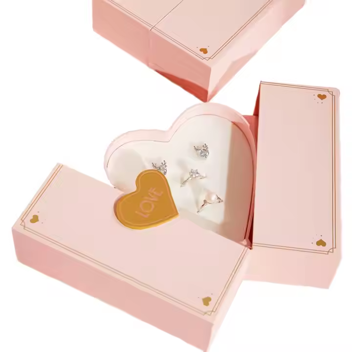 Welm Packaging Customized Valentine's Day Luxury Gift Box Double Heart Gift Box 4
