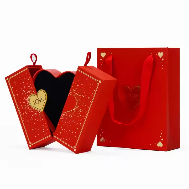 Welm Packaging Customized Valentine's Day Luxury Gift Box Double Heart Gift Box 5