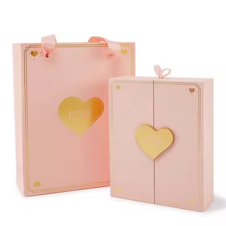 Welm Packaging Customized Valentine's Day Luxury Gift Box Double Heart Gift Box 6