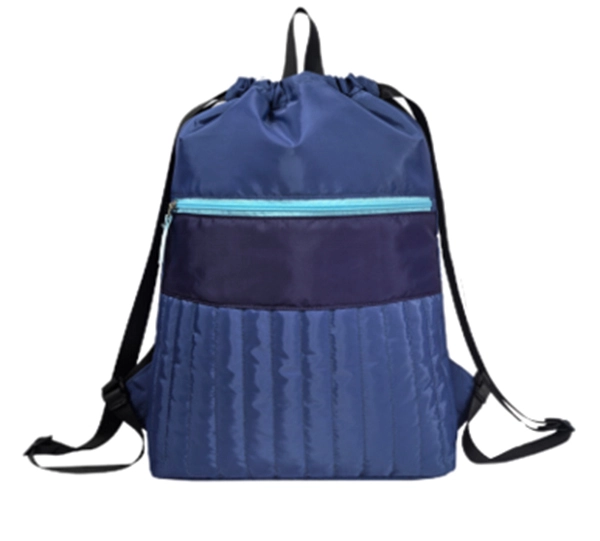 Blue Drawstring Bag - Lightweight Gym Sack for Sports and Travel 1
