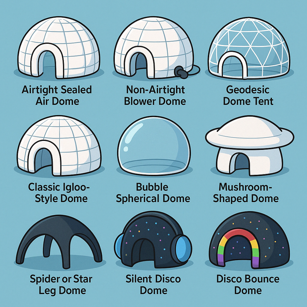 What are the Materials <000000> Uses of Inflatable Domes? 1