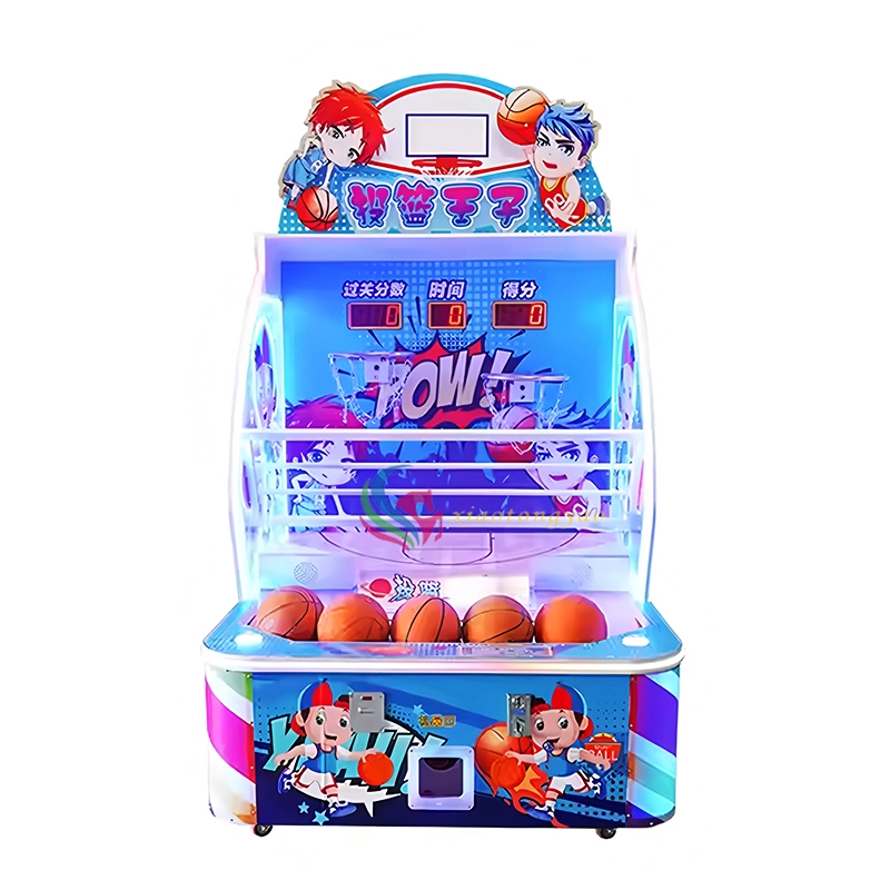 Coin operated street basketball shooting arcade game console, children's two player basketball machine shooting 1
